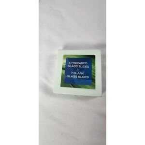 12 PCS/ 5 Prepared Microscope Slides Set Plant‎ Specimens + 7 Blank Glass Slides